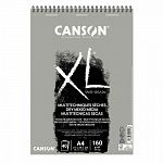 Альбом Canson XL, зернистый песок, на пружине, 160 гр/м2, 40 серых листов