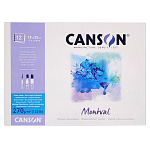Альбом для акварели Canson Montval, снежное зерно, склеенный, 270 гр/м2, 12 листов