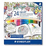 Набор карандашей цветных Staedtler Noris Johanna Basfor, трехгранные, 24 цвета