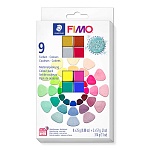 Набор глины полимерной для лепки Fimo Effect Жемчужный микс, запекаемая, 10 цветных блоков
