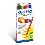 Набор карандашей цветных Giotto Elios Triangular, пластиковые, трехгранные, 3.3 мм, 12 цветов