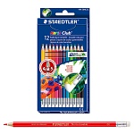 Набор карандашей цветных Staedtler Noris erasable, стираемые, с ластиком, 12 цветов
