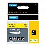 Картридж c нейлоновой лентой для принтеров Dymo Rhino, черный шрифт, 3.5 м х 19 мм