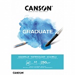 Альбом для акварели Canson Graduate, мелкое зерно, склеенный, 250 гр/м2, А3, 20 листов