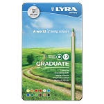 Набор карандашей цветных Lyra Graduate, шестигранные, 3.8 мм, 12 цветов