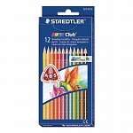 Набор карандашей цветных Staedtler Noris, трехгранные, 12 цветов