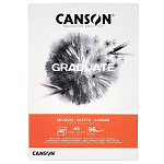 Альбом Canson Graduate Sketching, мелкое зерно, склеенный, 96 гр/м2, 40 белых листов