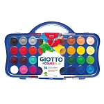 Набор красок акварельных Giotto Colour Blocks, сухие, в таблетках, 2 кисти, 36 цветов