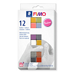 Набор глины полимерной для лепки Fimo Soft Стильные цвета, запекаемая, 12 цветов