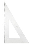 Угольник Domingo Ferrer, 30°/60°, длина 50 см, шкала 48 см, акрил