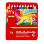 Набор карандашей цветных Carandache Supracolor Soft Aquarelle,18 цветов