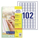 Этикетки-ценники удаляемые Avery Zweckform, белые, 26 х 16 мм, 102 штуки на листе, 25 листов