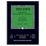 Альбом для акварели Arches, среднее зерно, склеенный, 300 г/м2, 23 х 31 см, 12 листов