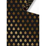 Бумага упаковочная для подарков рулон Stewo Saga, 0.7 x 1.5 м, черный