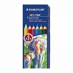 Набор карандашей цветных Staedtler Noris super jumbo, 6 цветов, картонная коробка