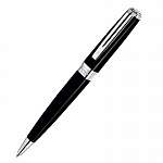 Ручка шариковая Waterman Exception Slim Black Lacquer ST, толщина линии M, посеребрение