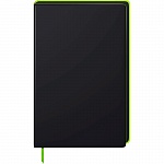 Блокнот Brunnen Premium Neon, точка, 90 гр/м2, 12.5 x 19.5 см, 96 листов, зеленая окантовка, черный