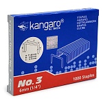 Скобы 3 - 6 мм для степлера Kangaro,1000 штук